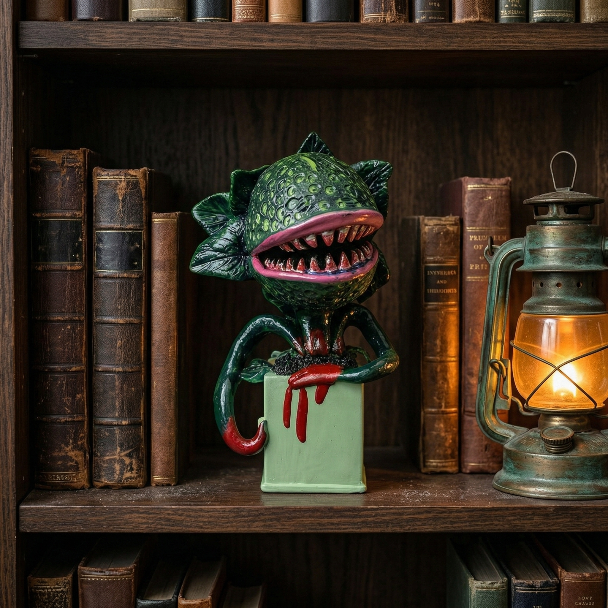 Creepy Carnivorous Plant Resin Statue for Garden, Porch & Planters