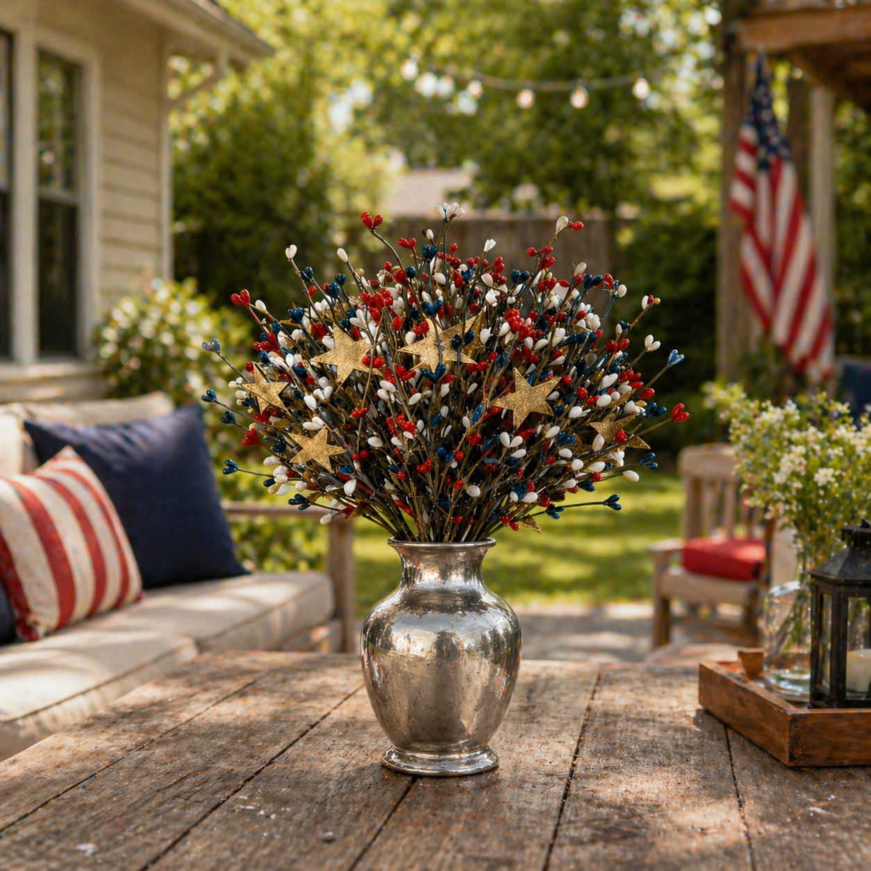 Patriotic Berry Star Floral Arrangement
