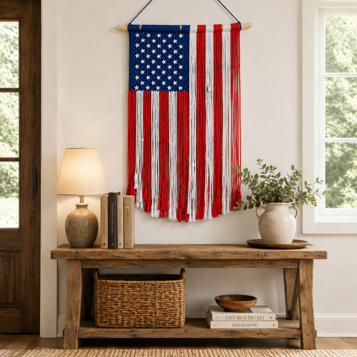 Patriotic American Flag Wall Hanging Decor