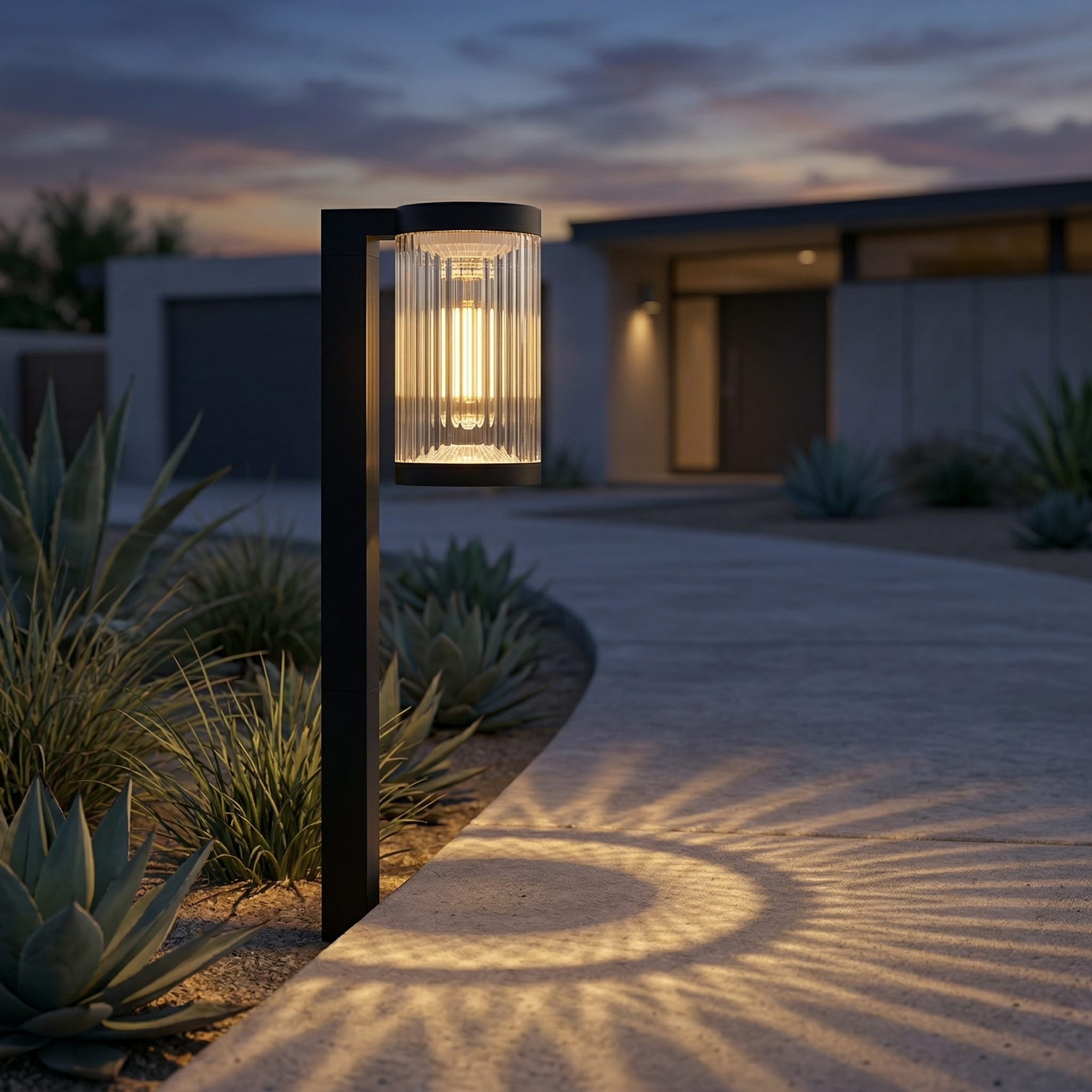 Modern Solar Pathway Lights – CE Certified Waterproof Outdoor Garden Lights with Warm White Glow