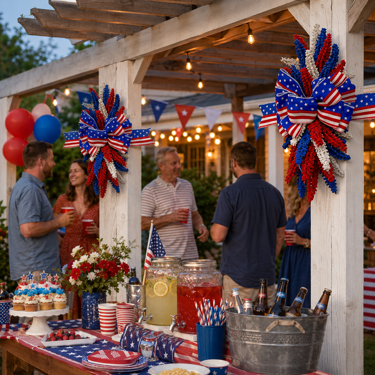 Patriotic Bow Hanging Decoration