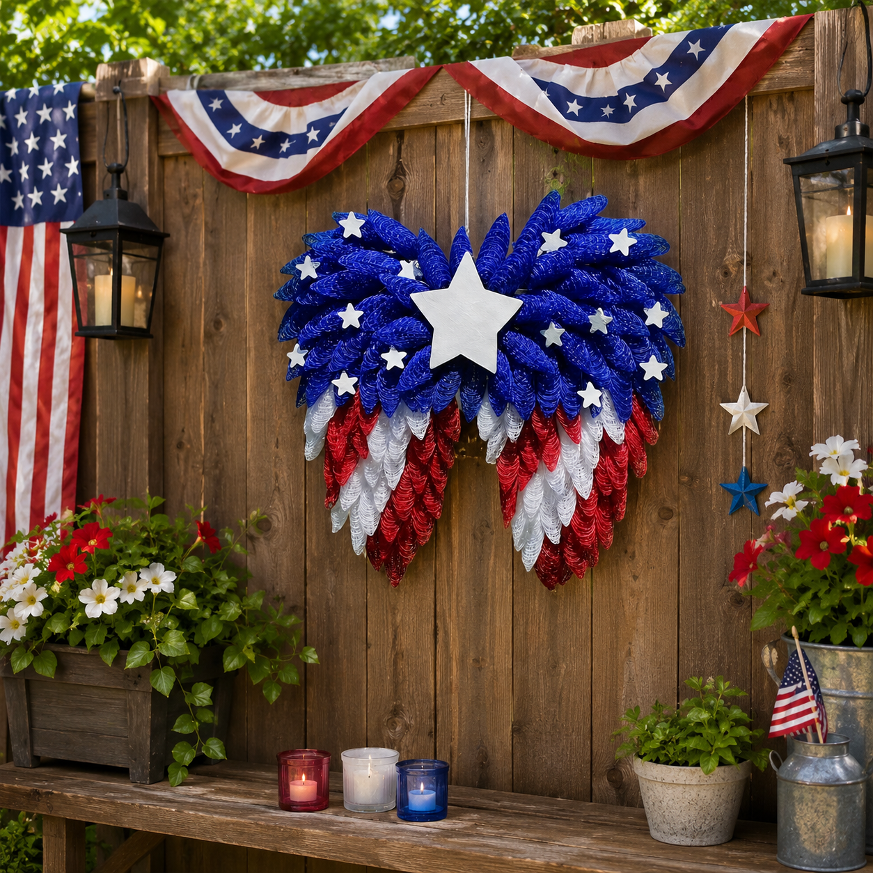 Patriotic Eagle Wing Door Hanging Decor