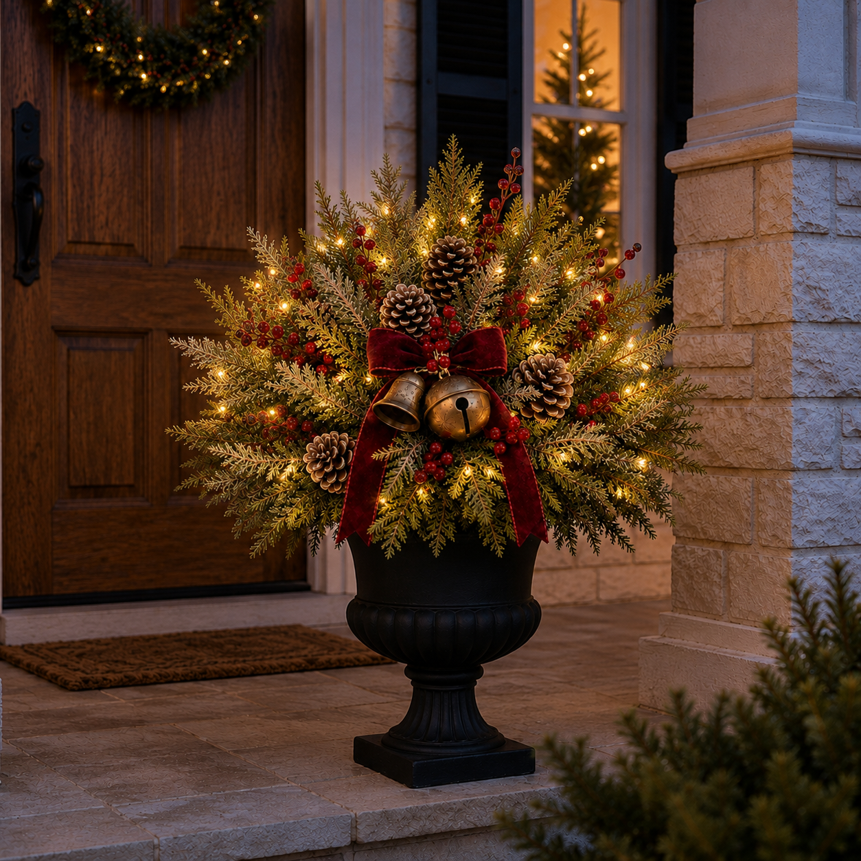 Pre-Lit Christmas Urn Filler