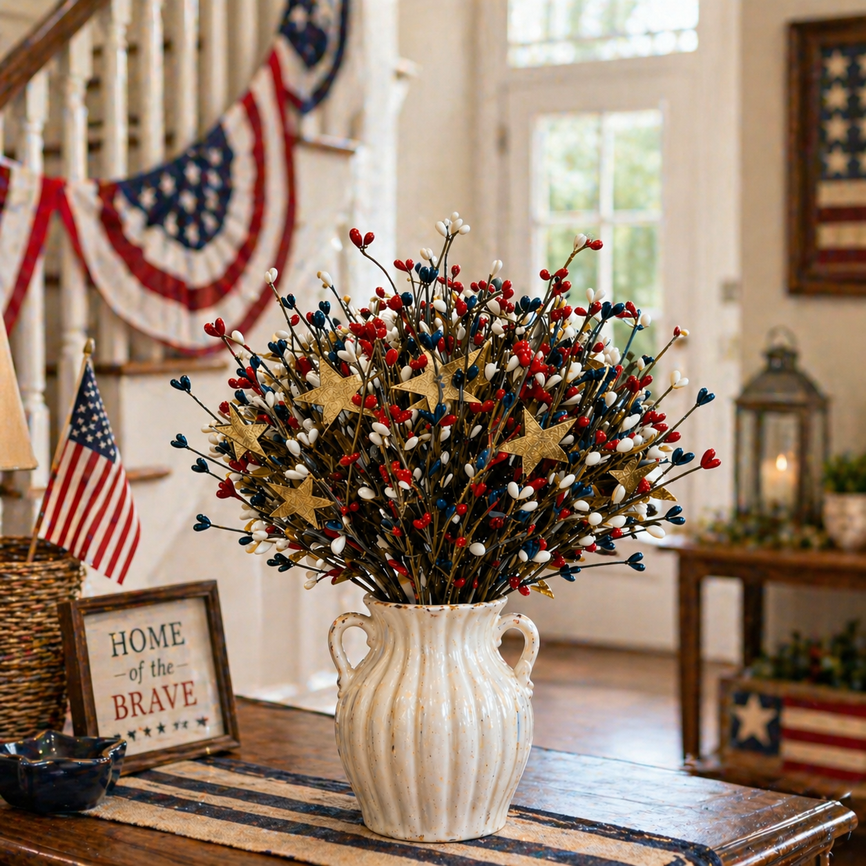 Patriotic Berry Star Floral Arrangement