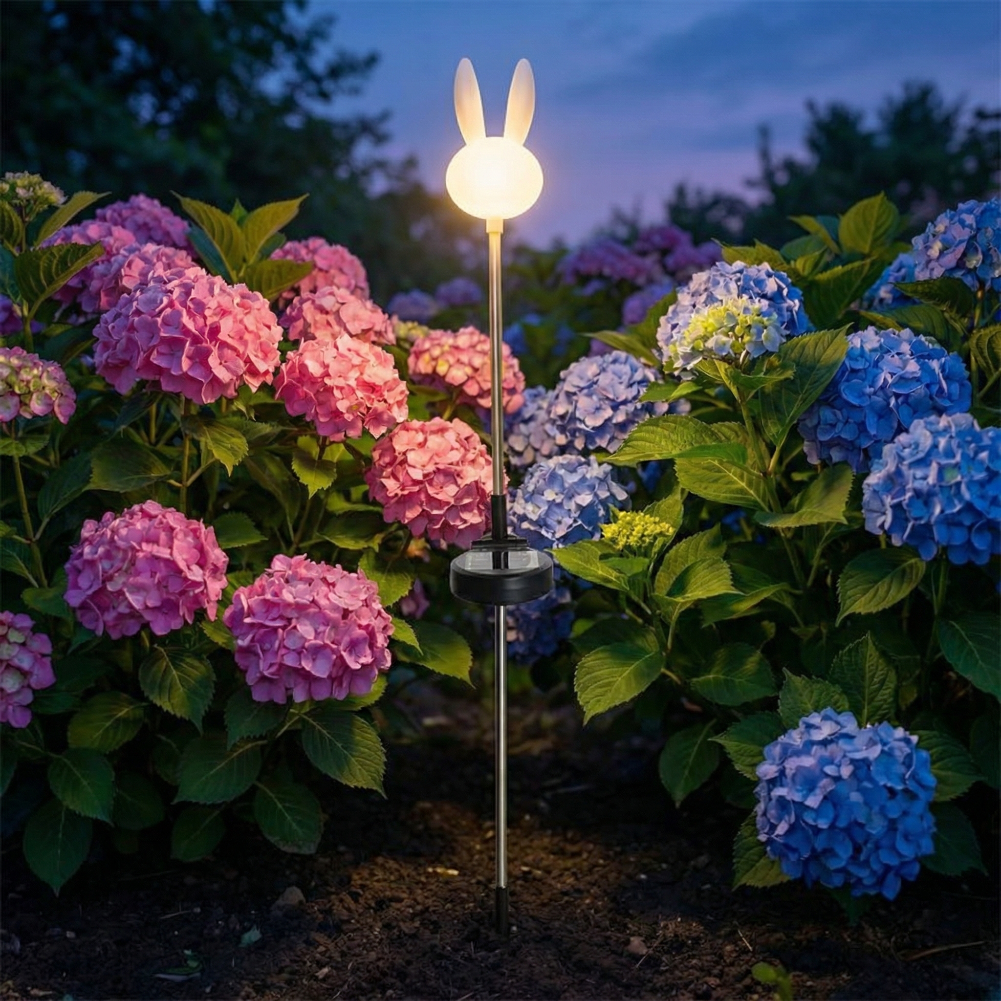 29.1in Solar Bunny Garden Stake Light