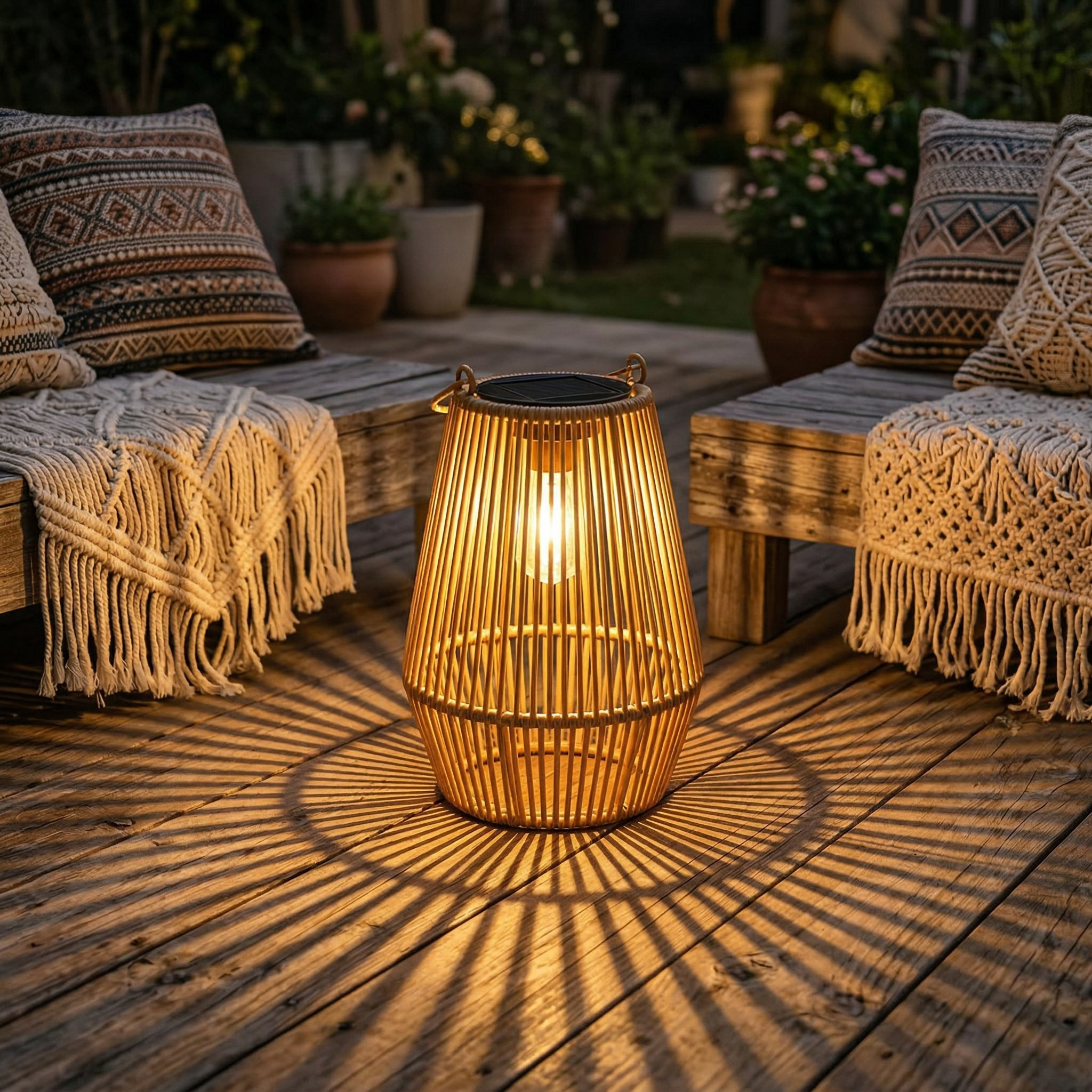 Solar Garden Pathway Light with PE Shade – Warm Glow Outdoor Yard & Lawn Lighting