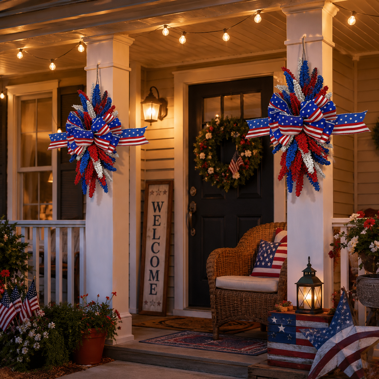 Patriotic Bow Hanging Decoration