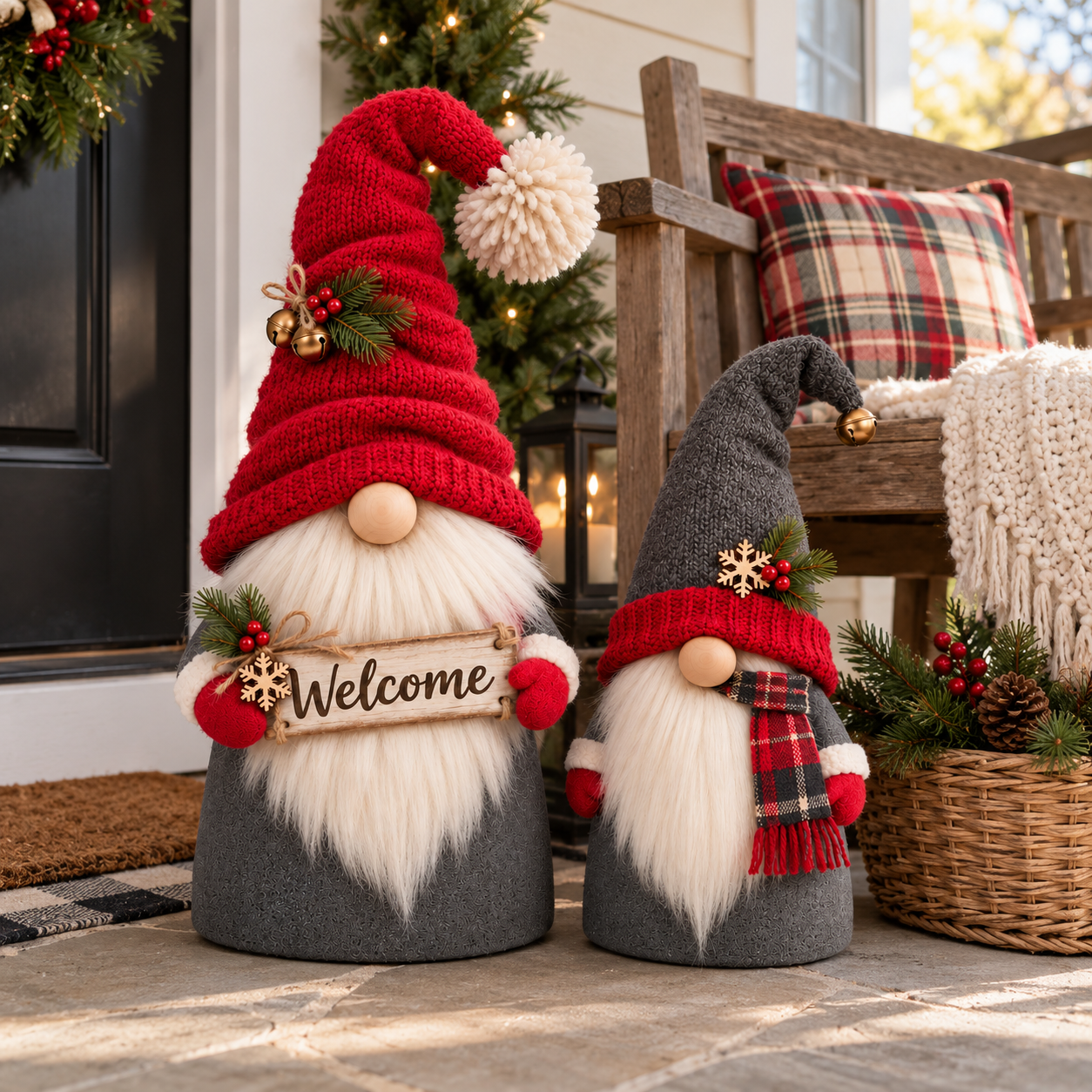 Christmas Porch Gnome Decorations