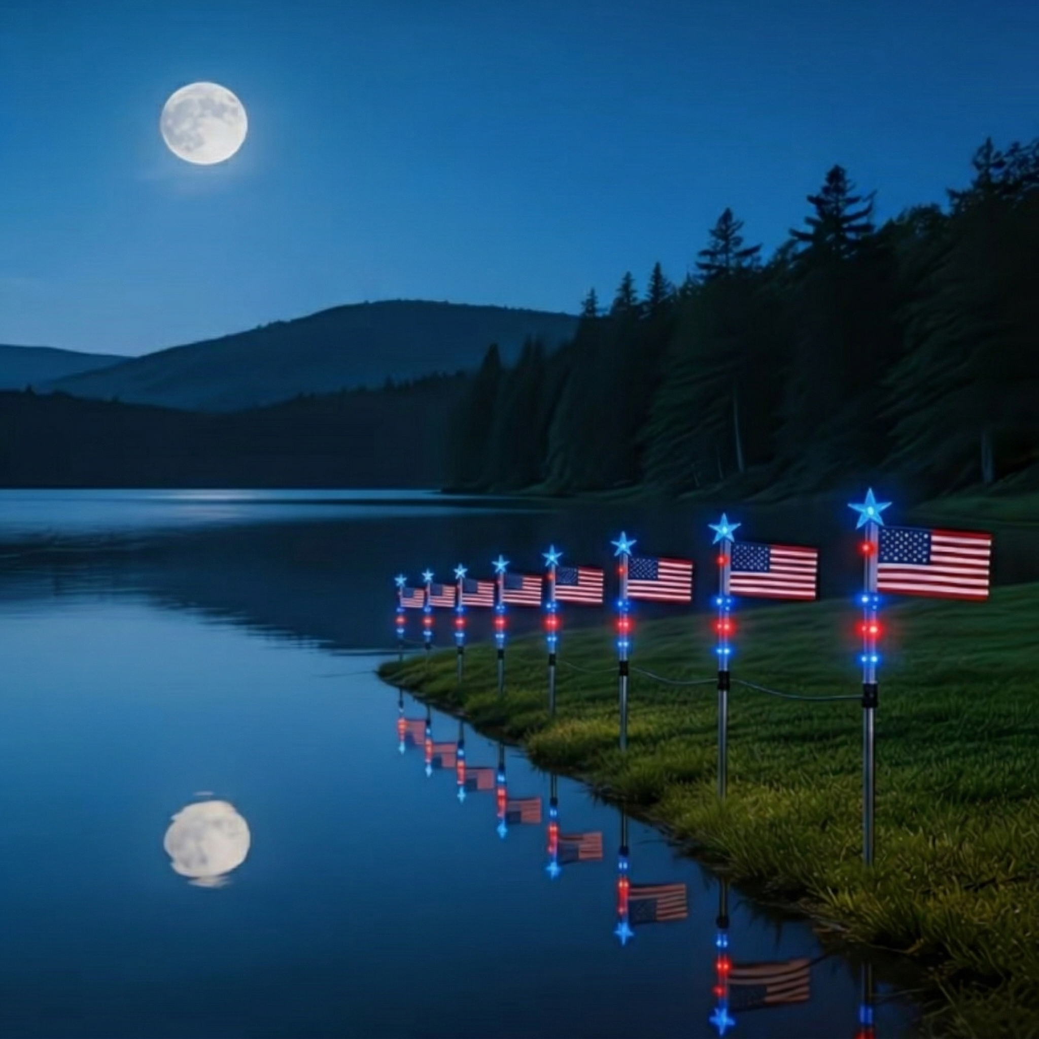 Light Up Your Yard with Patriotic Pride