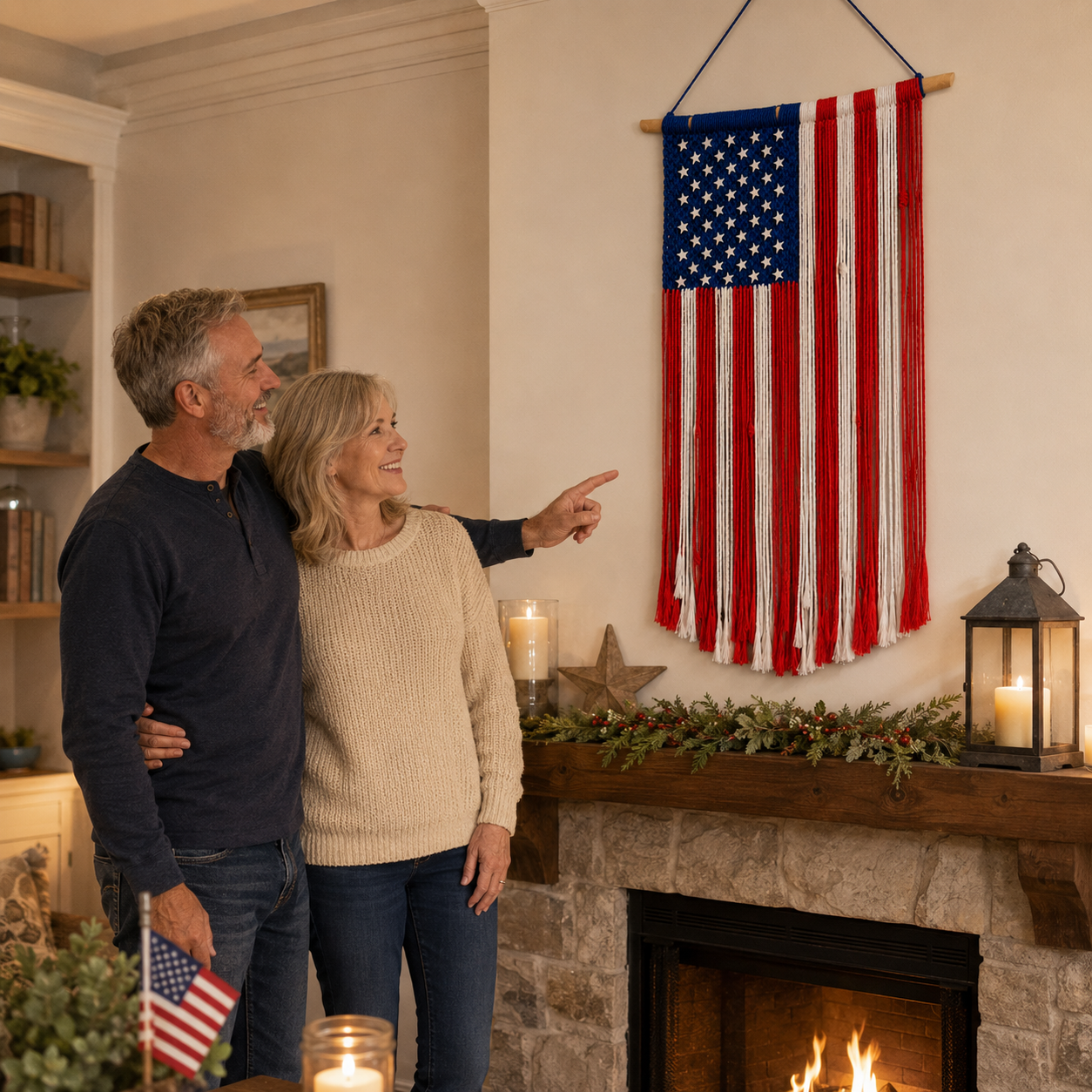 Patriotic American Flag Wall Hanging Decor