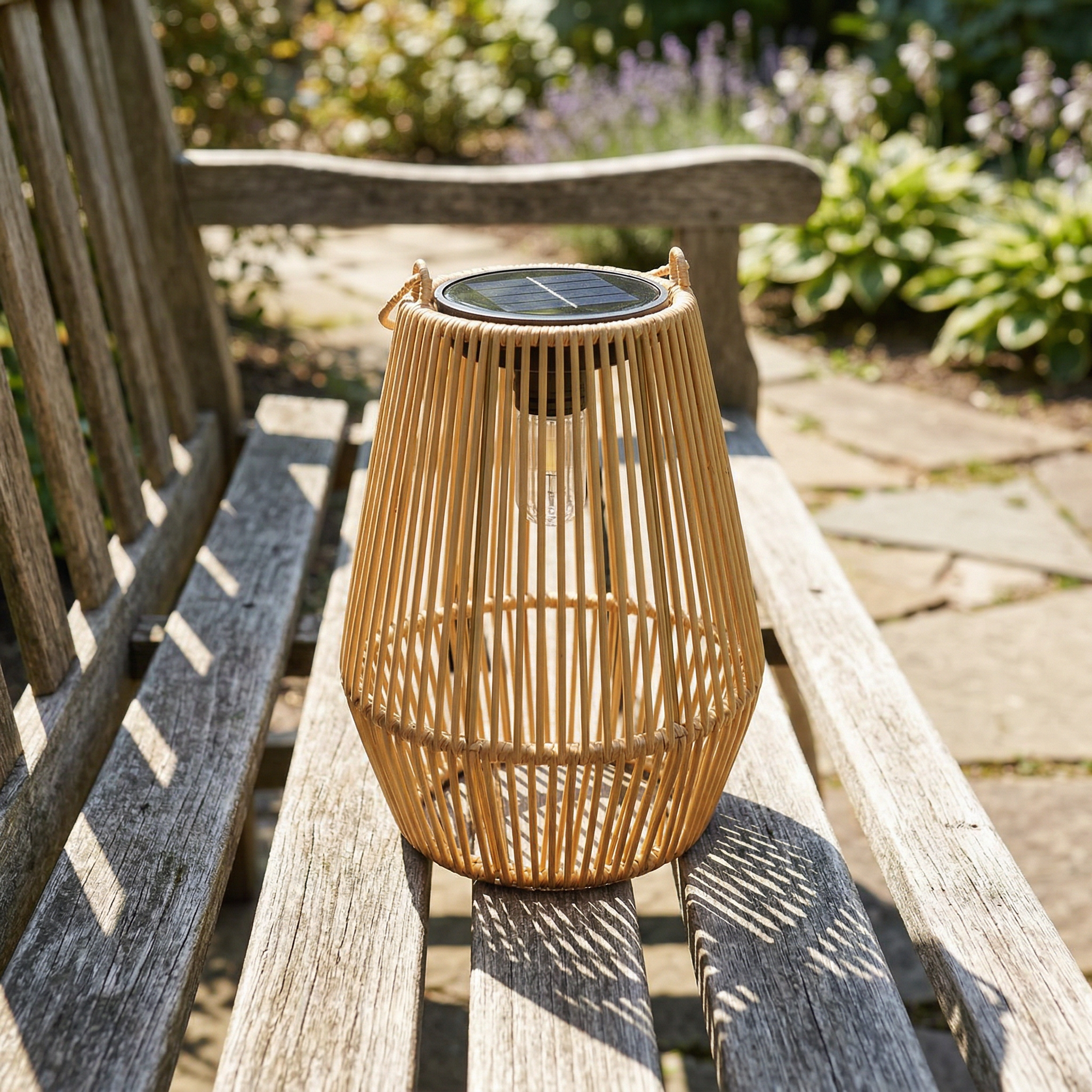 Solar Garden Pathway Light with PE Shade – Warm Glow Outdoor Yard & Lawn Lighting