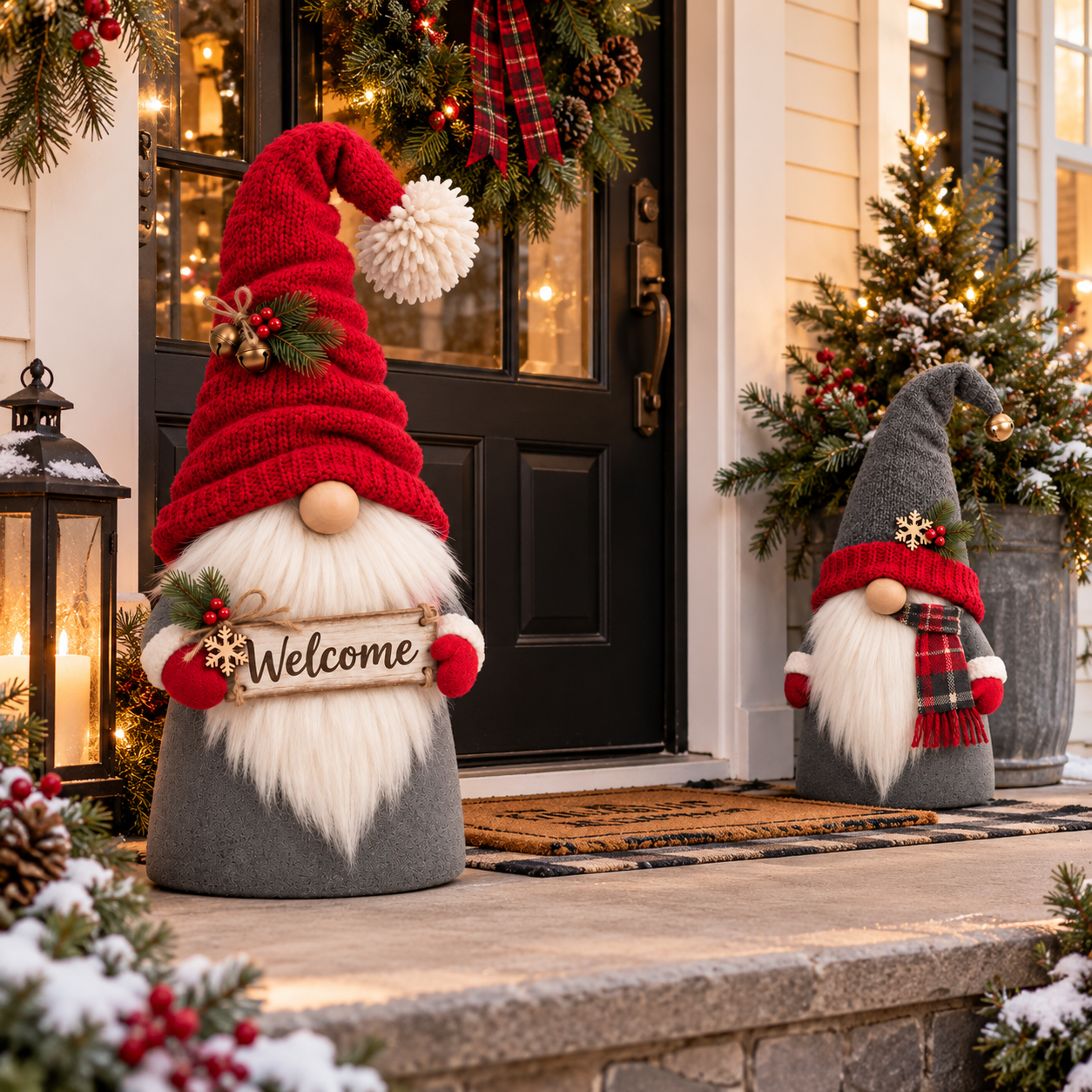 Christmas Porch Gnome Decorations