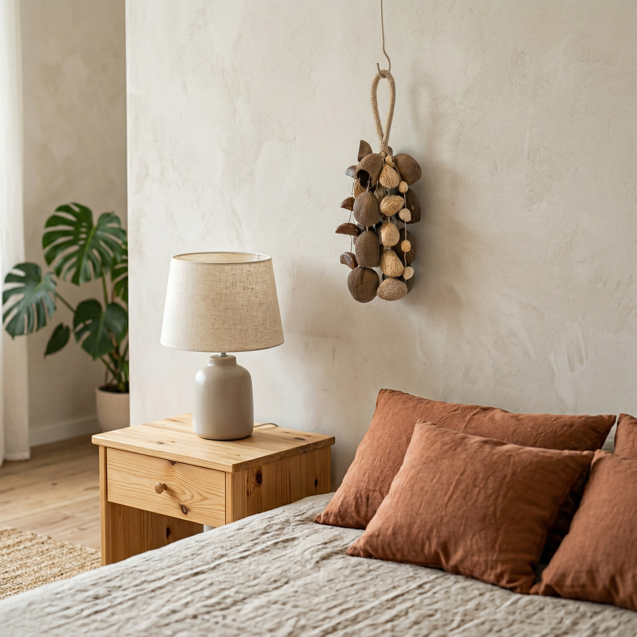 Natural Fruit Shell Hanging Bell Ornament