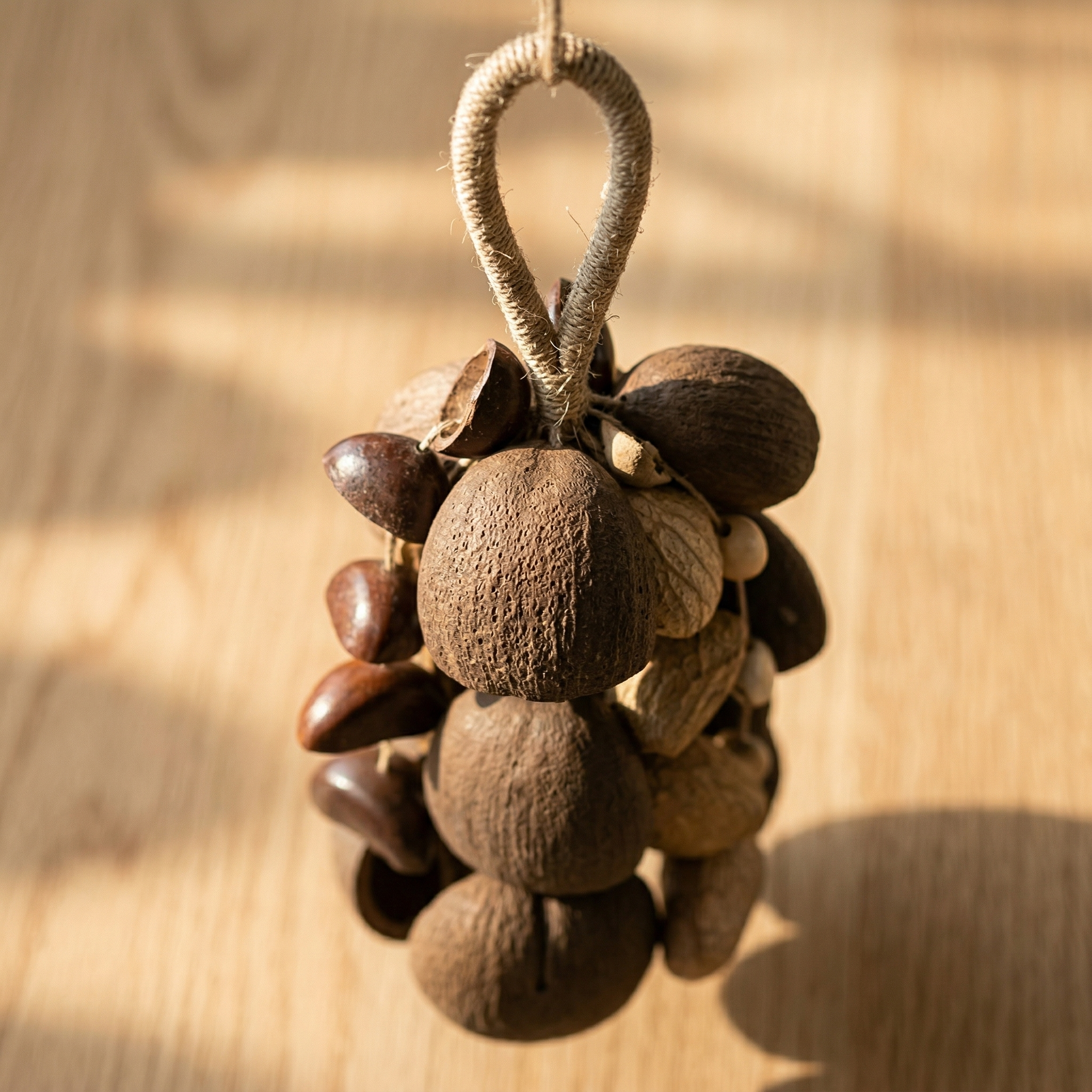 Natural Fruit Shell Hanging Bell Ornament