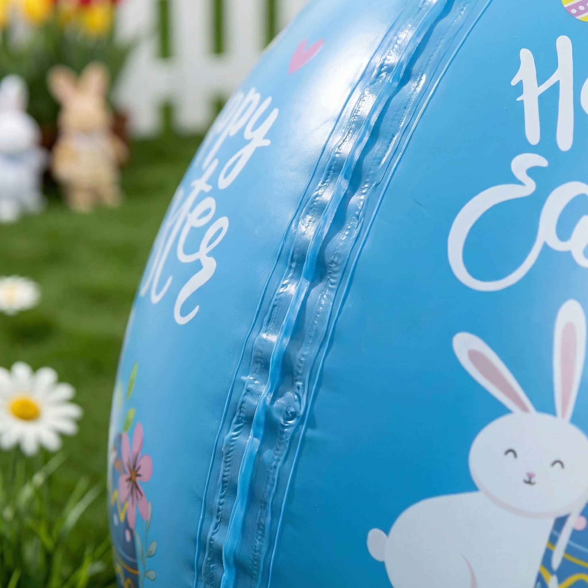 47.2" Giant Happy Easter Inflatable Egg Yard Decoration