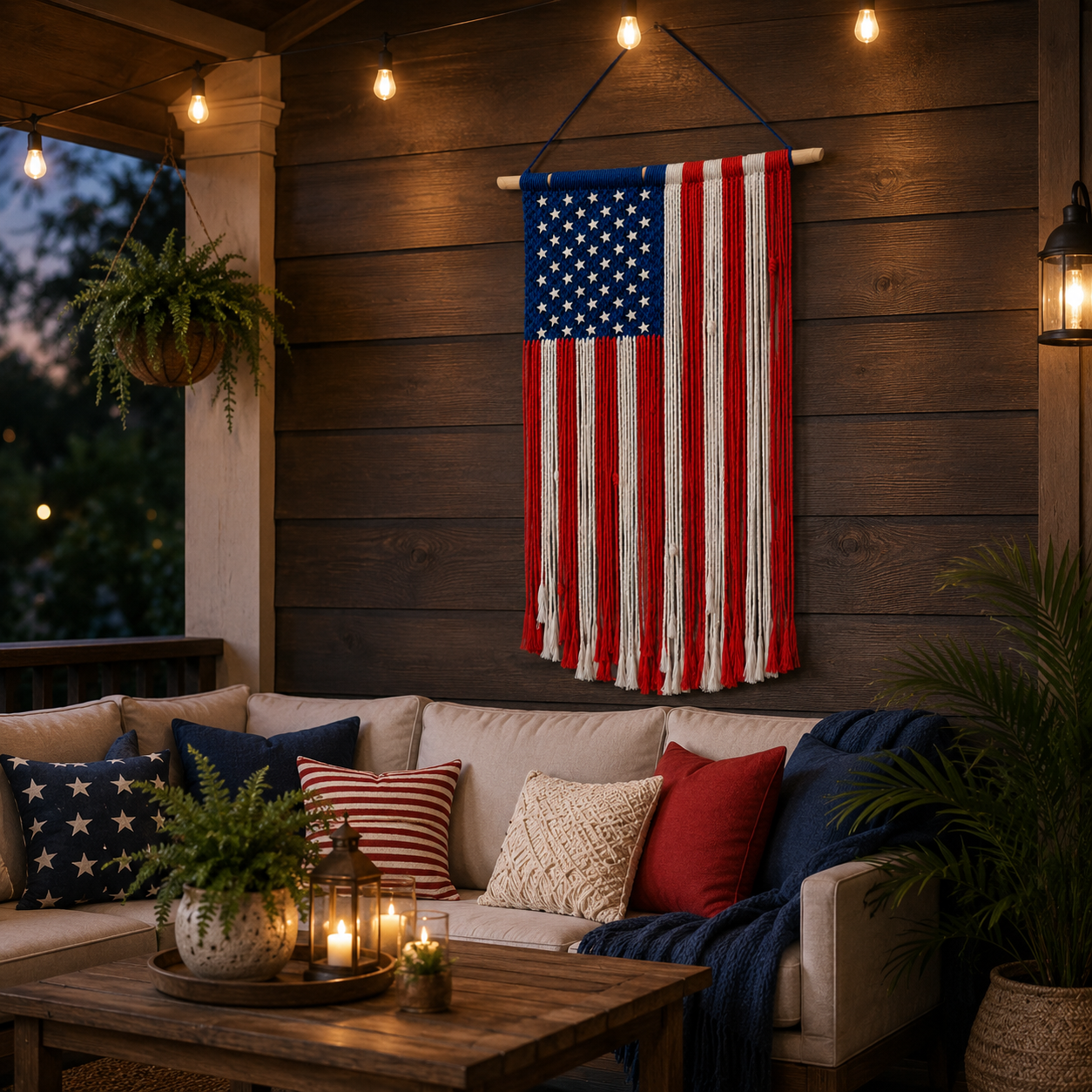 Patriotic American Flag Wall Hanging Decor