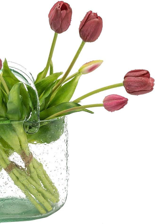 Real Touch Latex Tulip Bouquet (15pcs) – 3 Bunches Faux Tulips for Spring Home & Wedding Decor