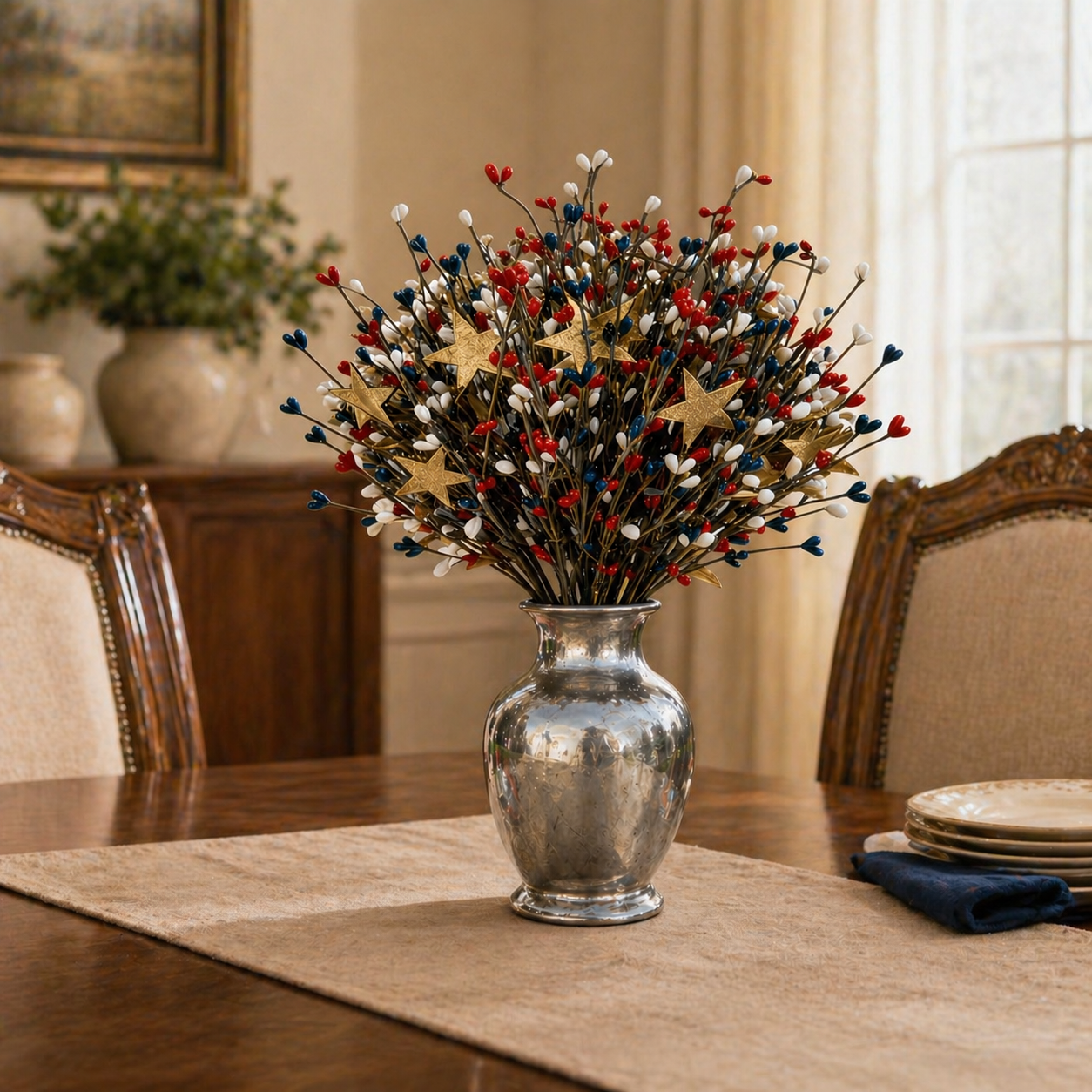 Patriotic Berry Star Floral Arrangement