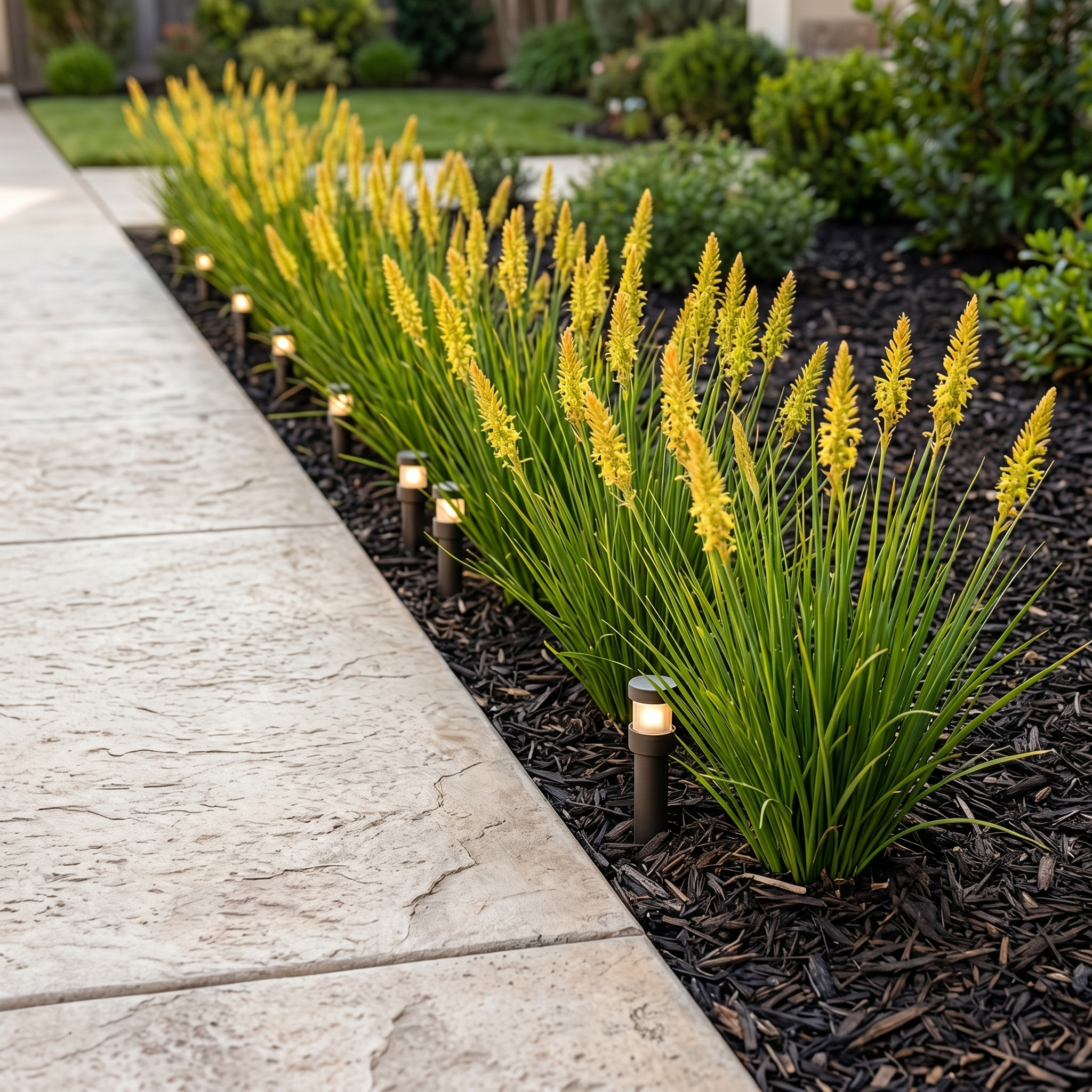 90cm Artificial Foxtail Grass in Planter – Realistic PVC Faux Outdoor Accent Plant
