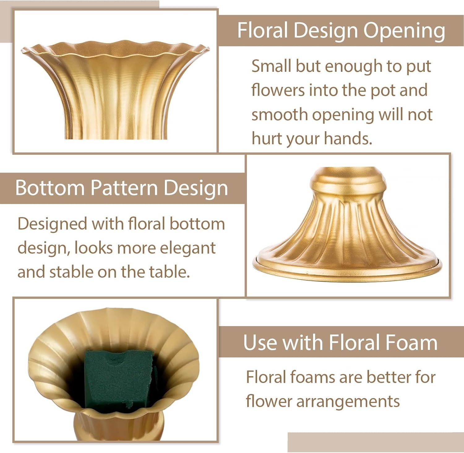 9" Rustic Metal Urn Vase