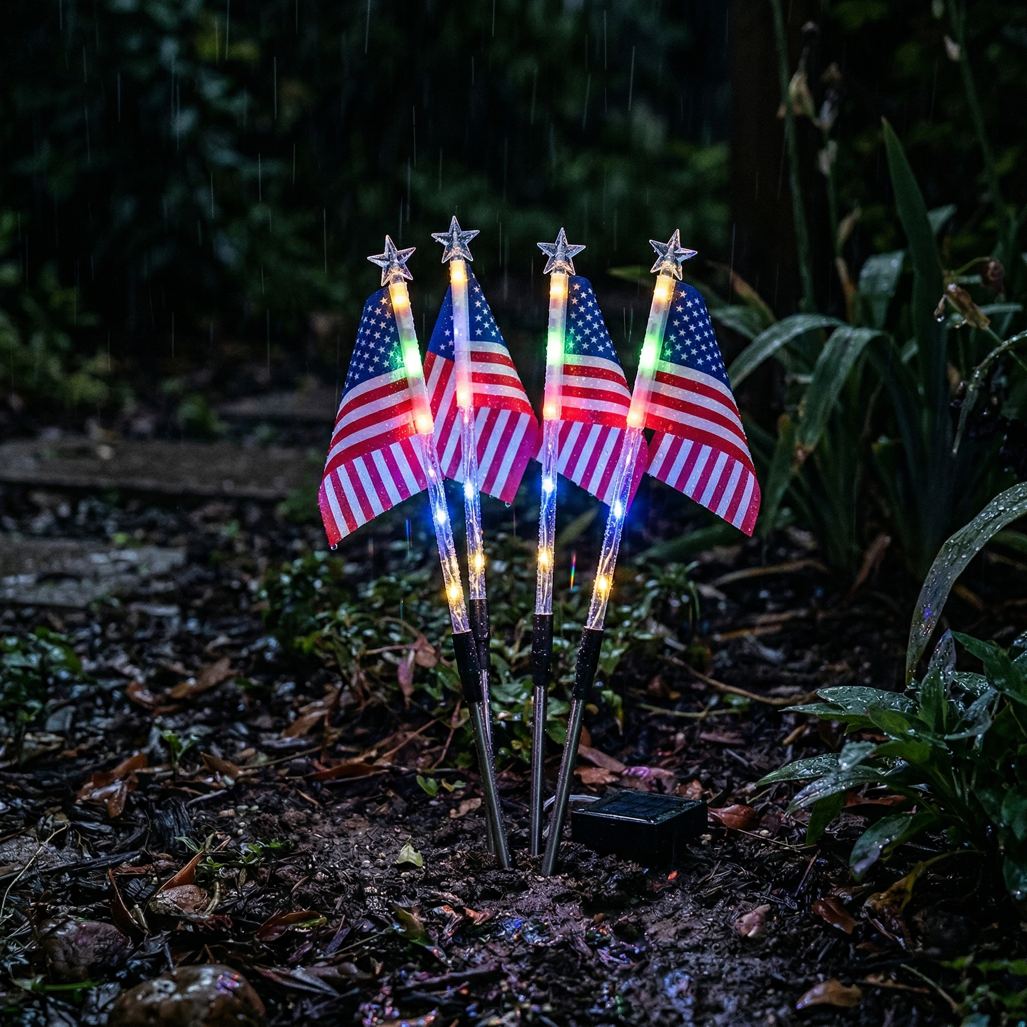 Light Up Your Yard with Patriotic Pride