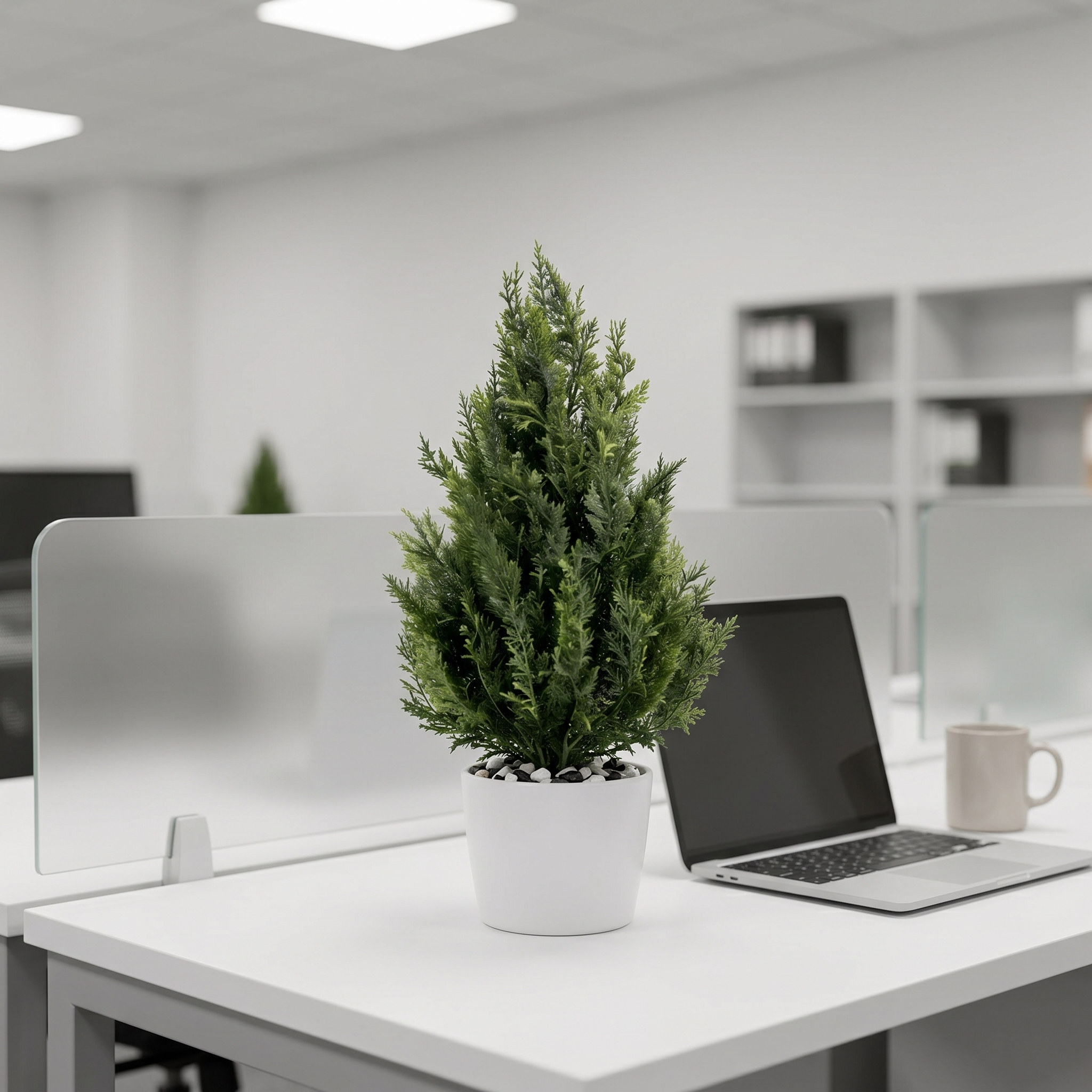 45cm Faux Cedar Topiary Plant for Home Decor