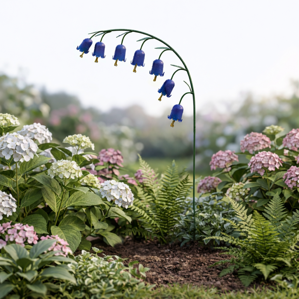 Handcrafted Bluebell Metal Garden Stake – Decorative Floral Yard Art for Garden, Patio & Lawn