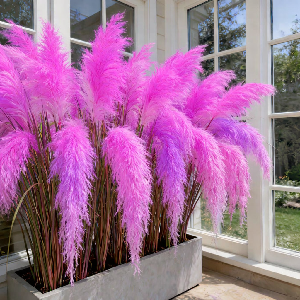 1 piece contains 5 reeds Pure White Cascading Faux Pampas Grass, 80cm Outdoor Artificial Reed Plant Décor