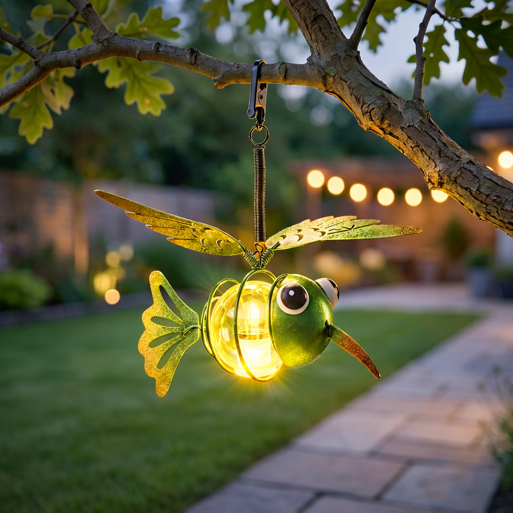 Solar Hummingbird Hanging Light – Waterproof LED Metal Garden Lantern for Porch, Patio & Backyard