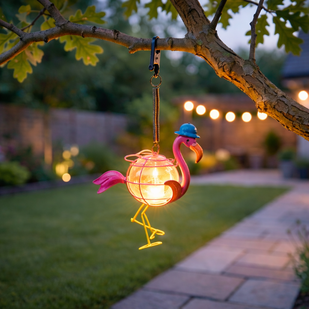 Solar Hummingbird Hanging Light – Waterproof LED Metal Garden Lantern for Porch, Patio & Backyard