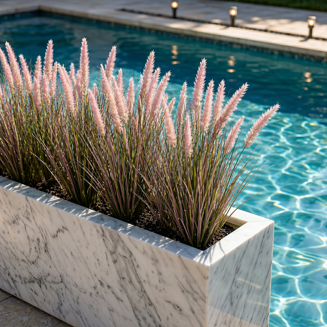 1 PC 5 Foxtail Grass  90cm Artificial Foxtail Grass in Planter – Realistic PVC Faux Outdoor Accent Plant