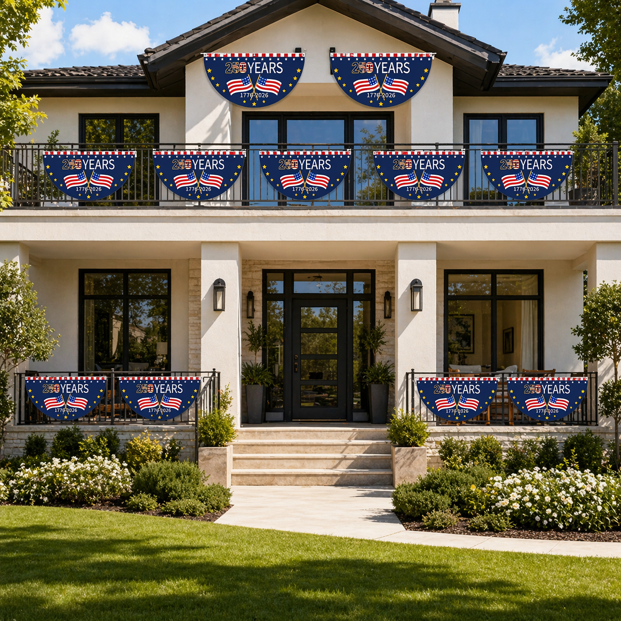 250 Years Patriotic Porch Banner