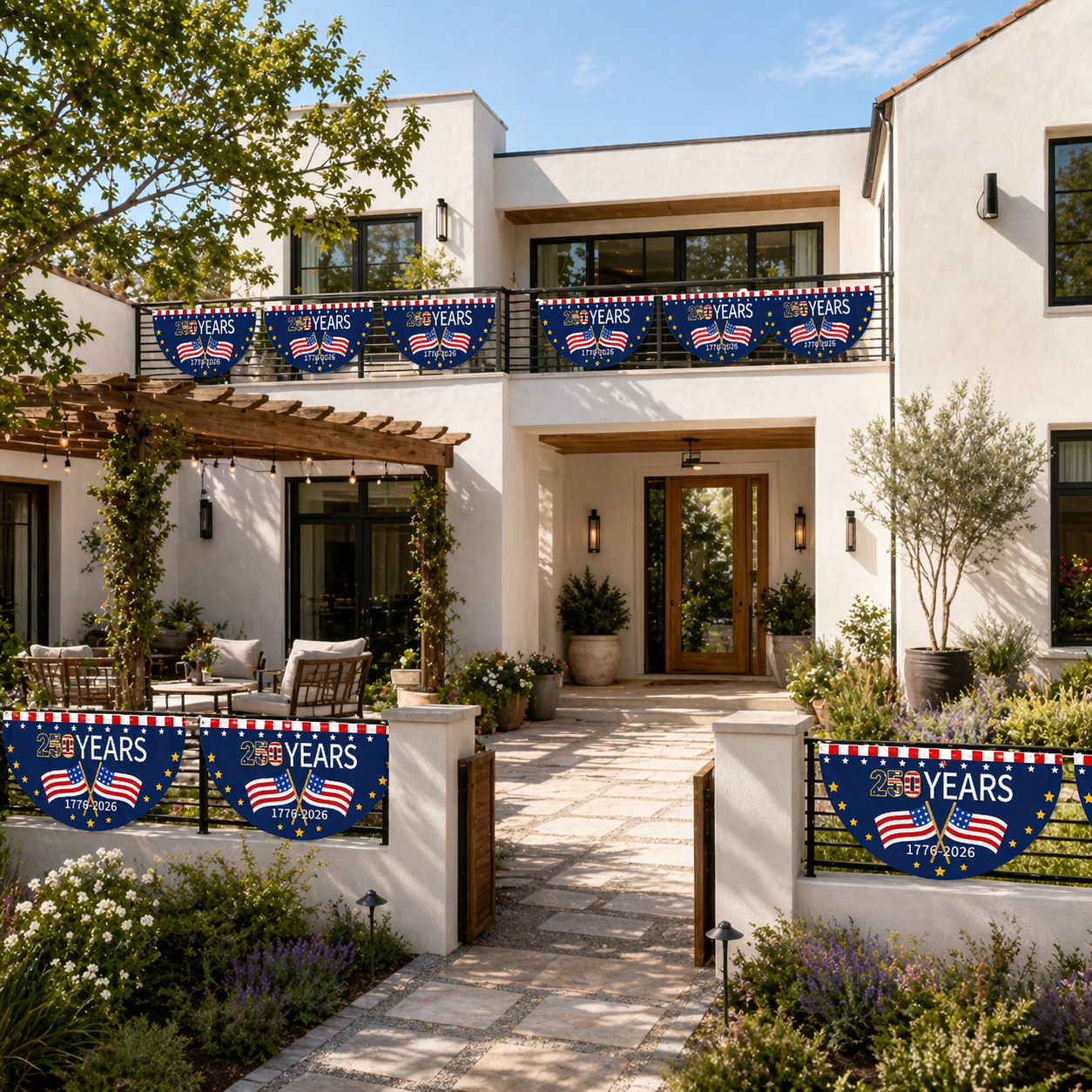 250 Years Patriotic Porch Banner