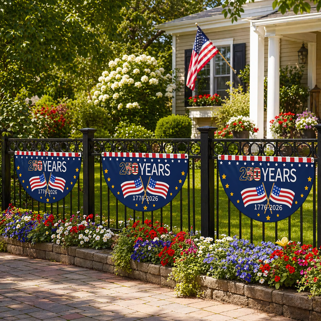 250 Years Patriotic Porch Banner