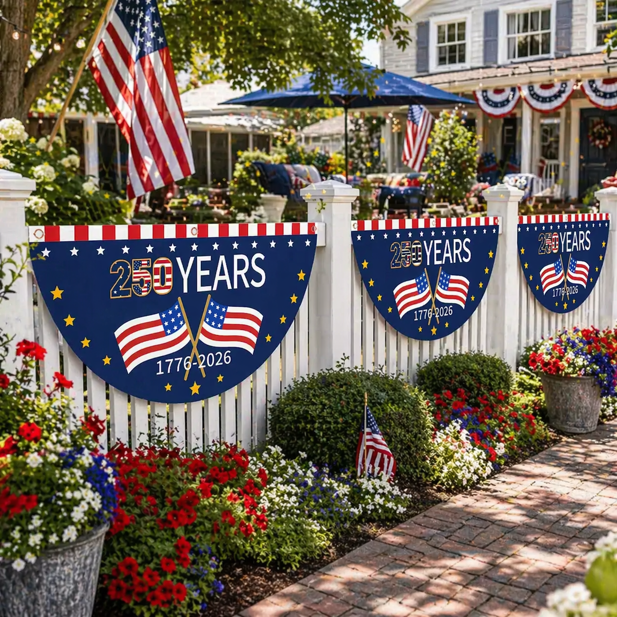 250 Years Patriotic Porch Banner