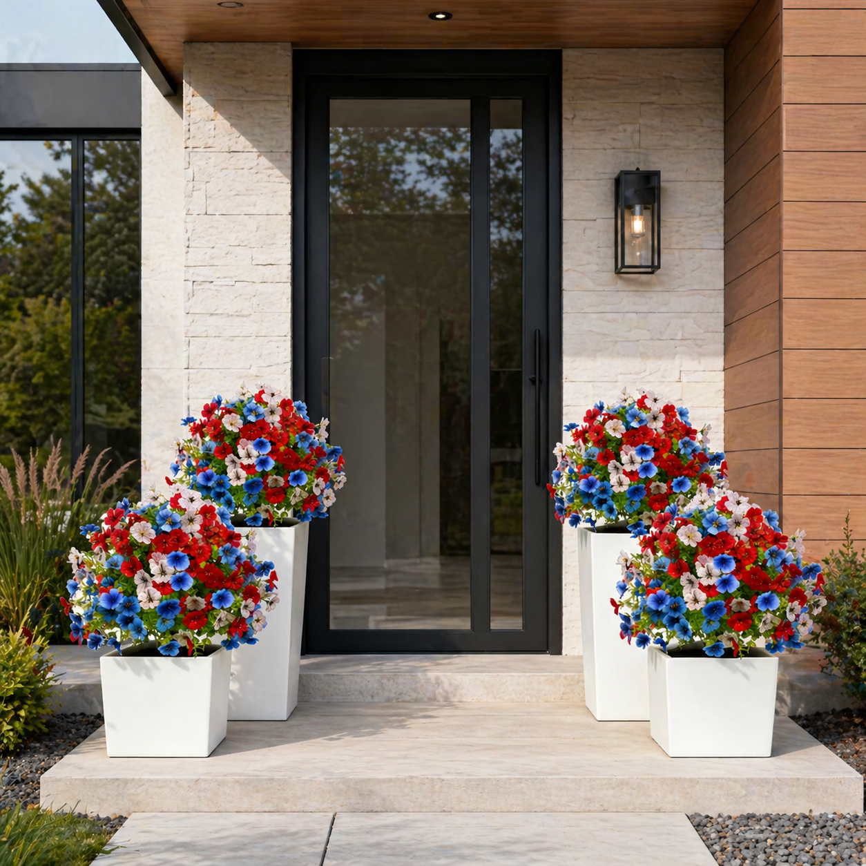 Patriotic Artificial Flower Arrangement