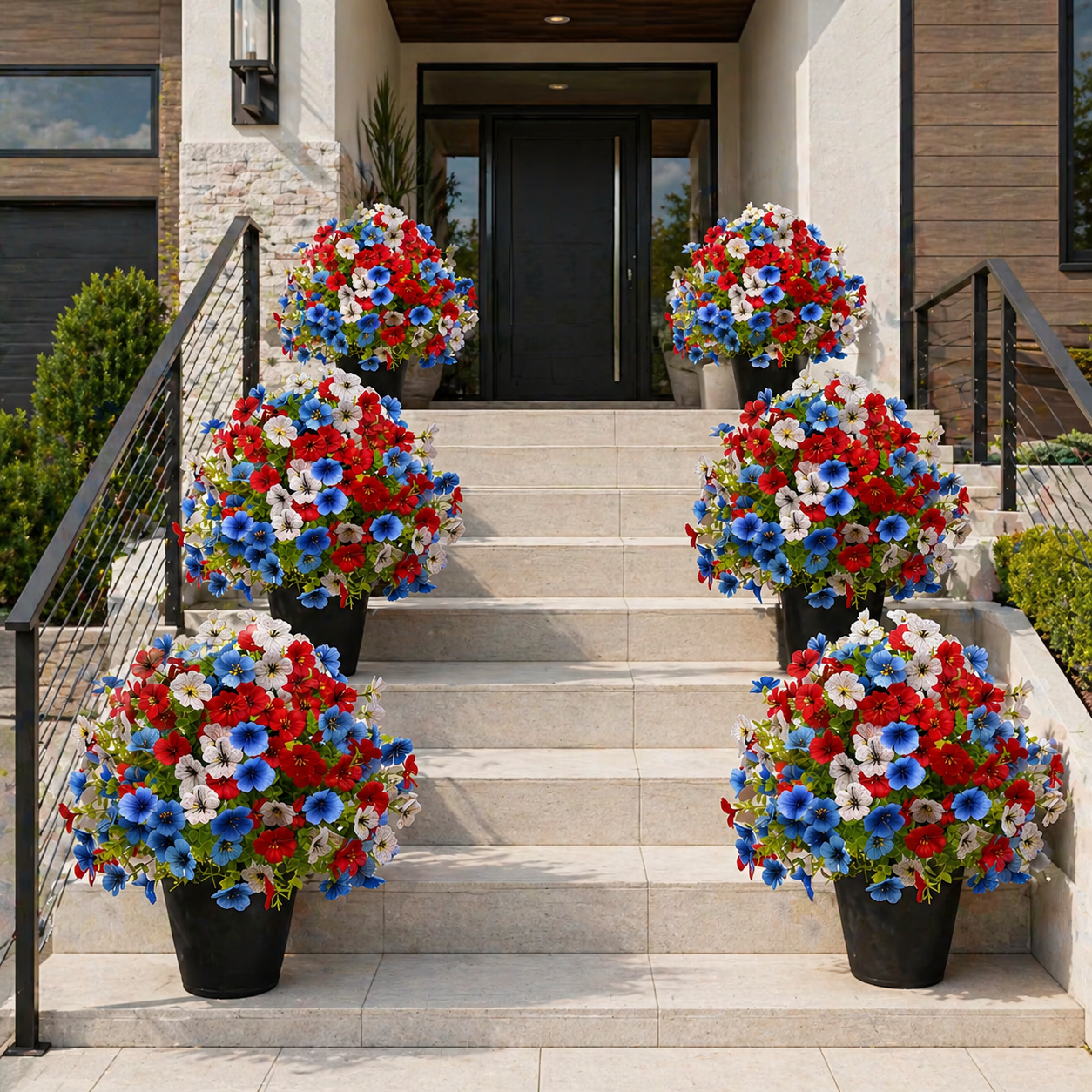 Patriotic Artificial Flower Arrangement