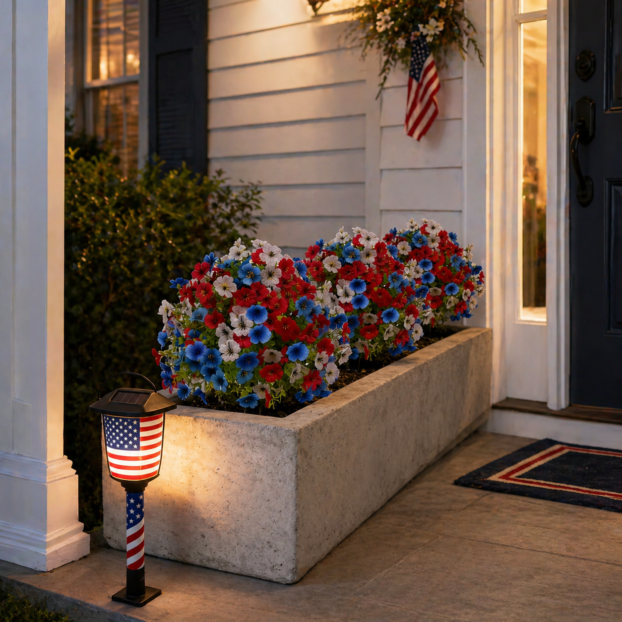 Patriotic Artificial Flower Arrangement