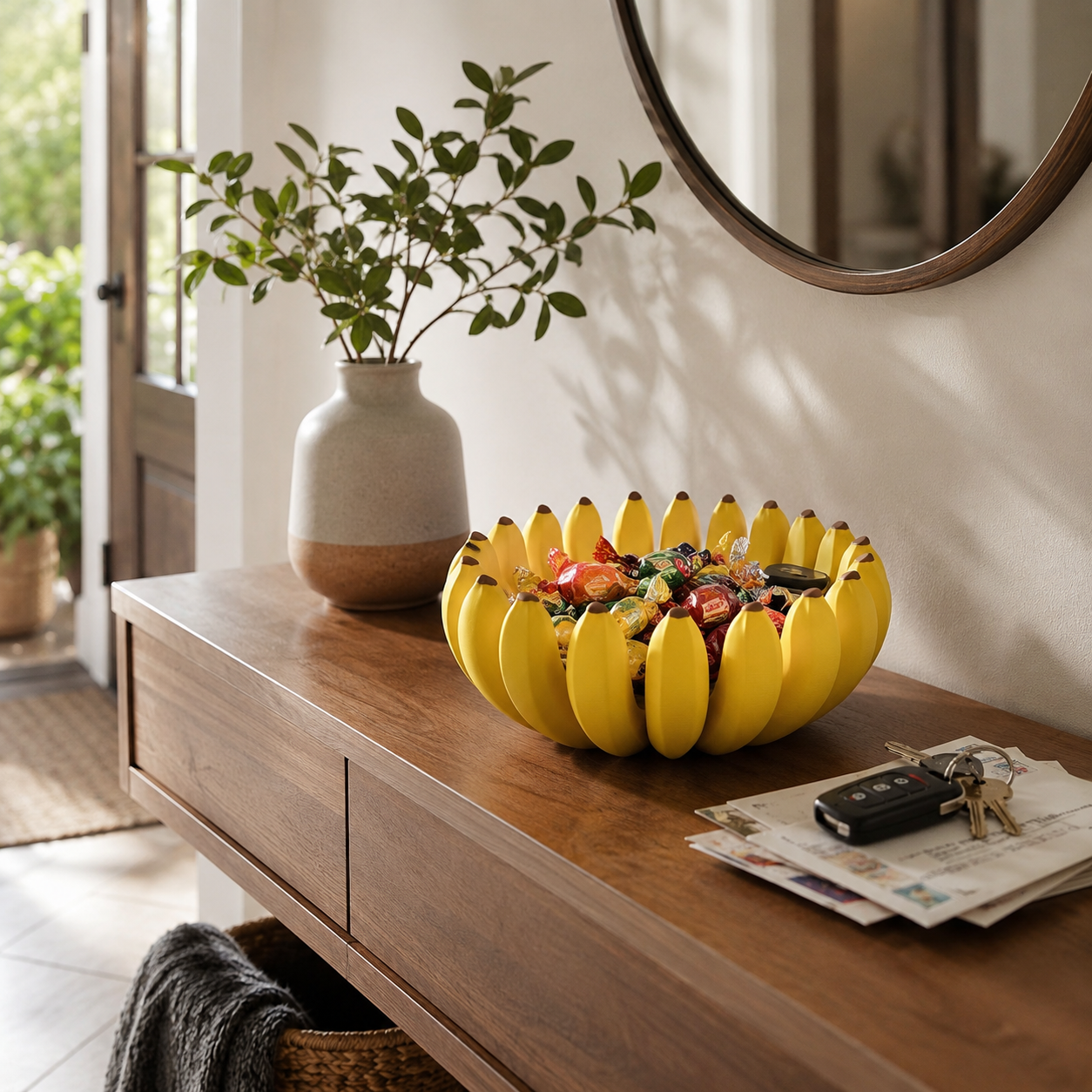 Creative Banana Fruit Bowl – 3D Printed Decorative Candy & Fruit Dish