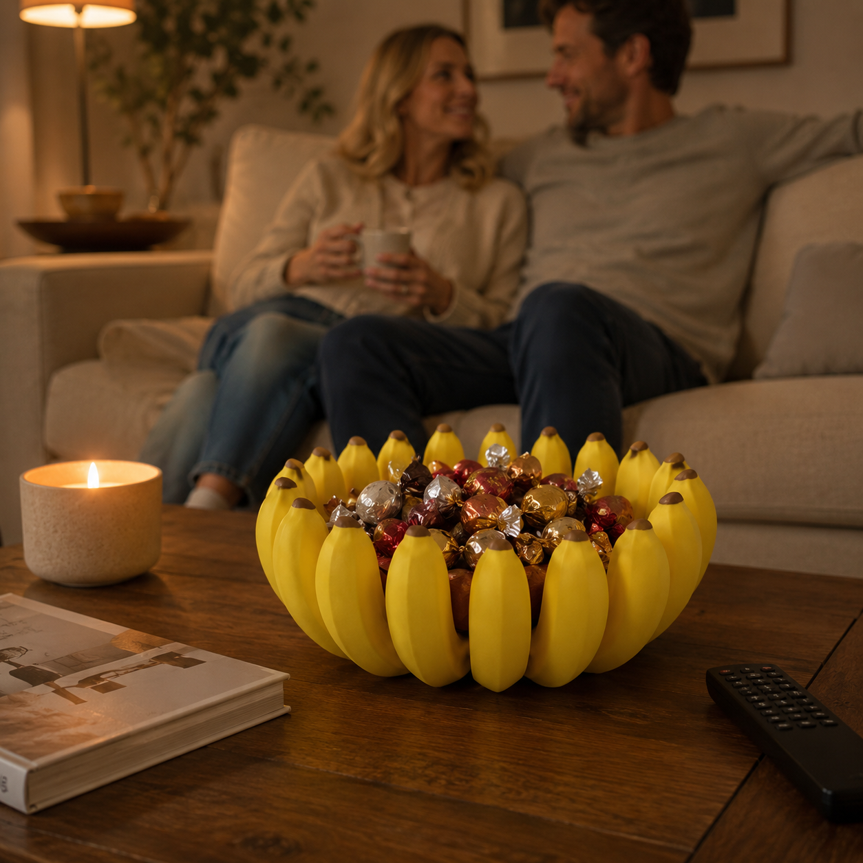 Creative Banana Fruit Bowl – 3D Printed Decorative Candy & Fruit Dish