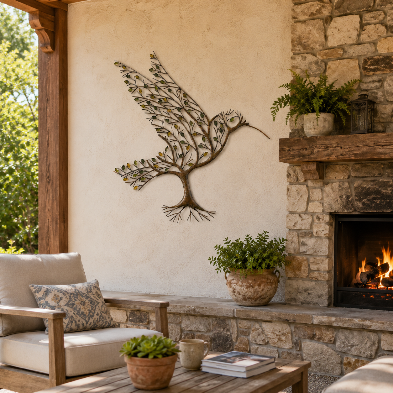 Rustic Metal Tree Wall Decor