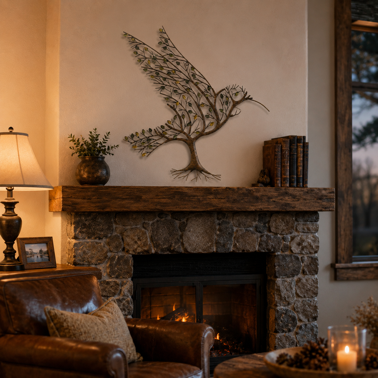 Rustic Metal Tree Wall Decor
