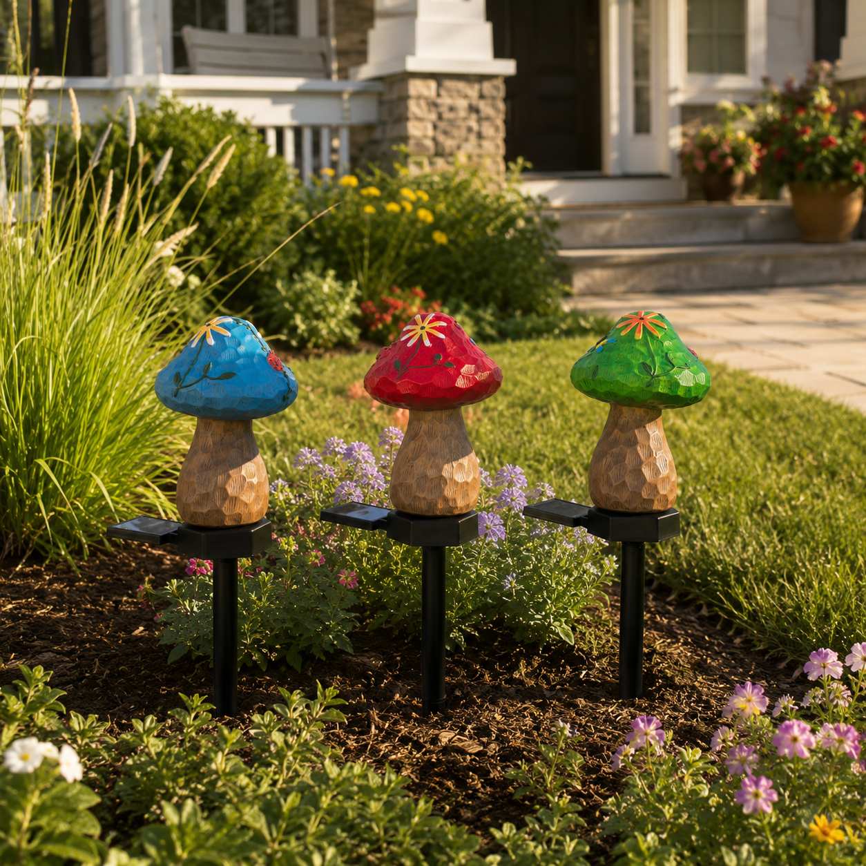 Solar Mushroom Garden Stake Lights