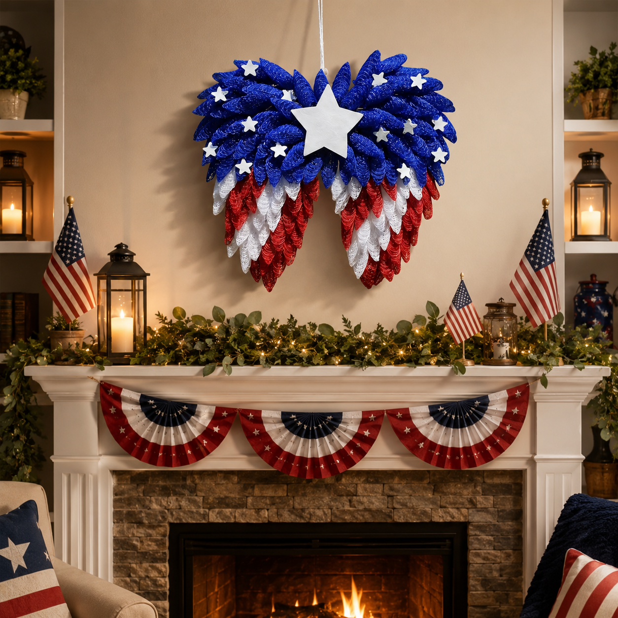 Patriotic Eagle Wing Door Hanging Decor