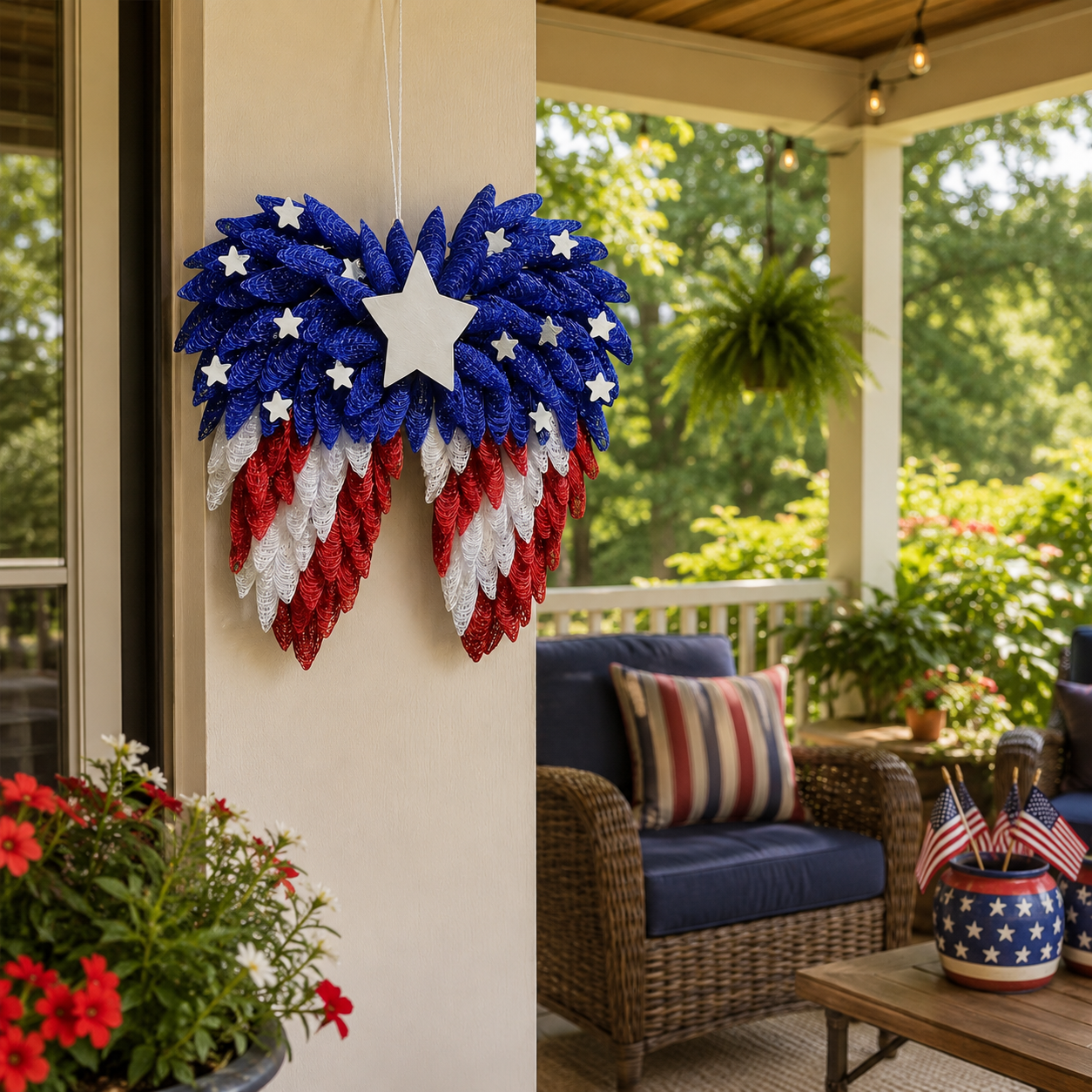 Patriotic Eagle Wing Door Hanging Decor