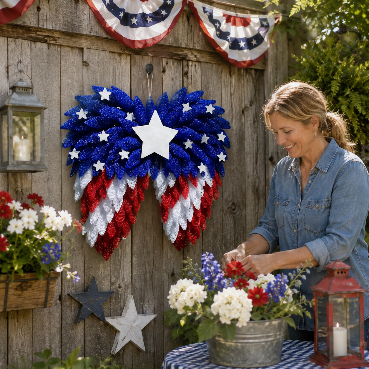 Patriotic Eagle Wing Door Hanging Decor