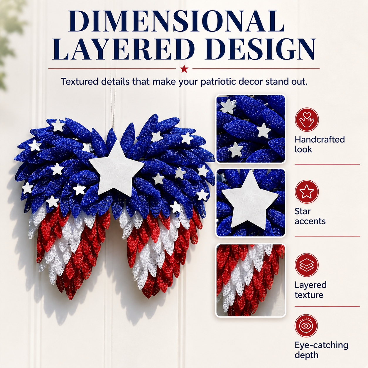 Patriotic Eagle Wing Door Hanging Decor