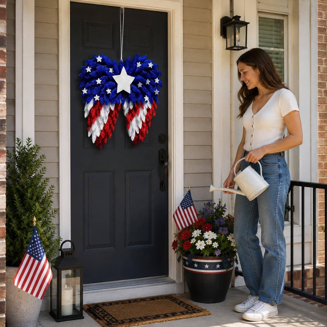 Patriotic Eagle Wing Door Hanging Decor