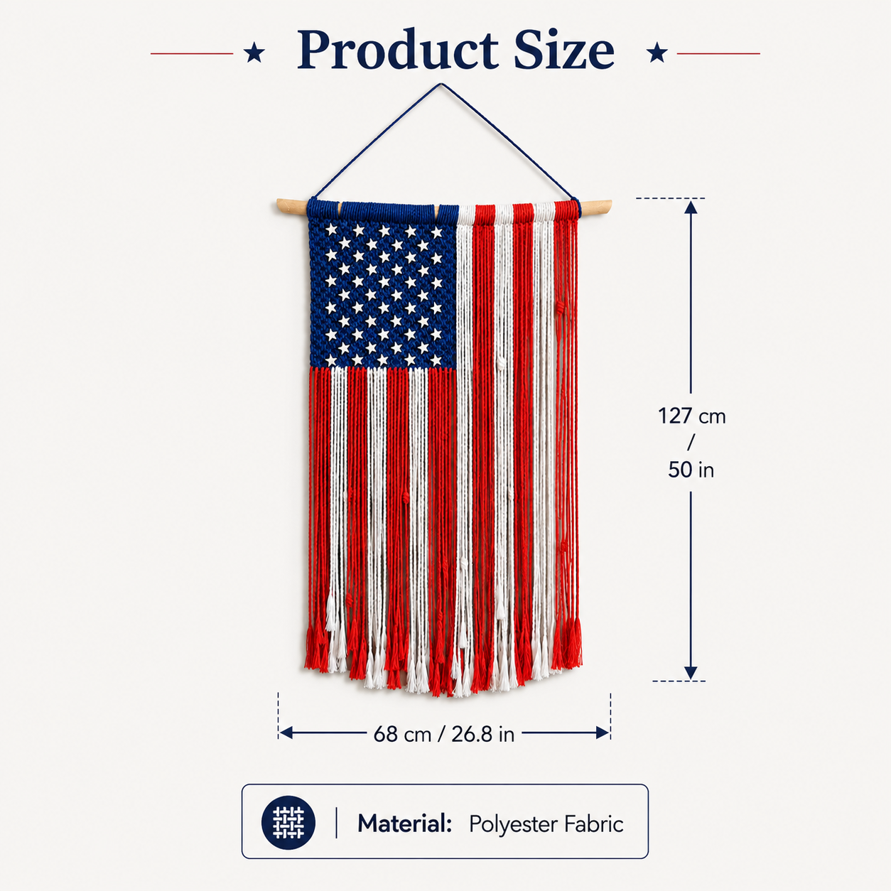 Patriotic American Flag Wall Hanging Decor