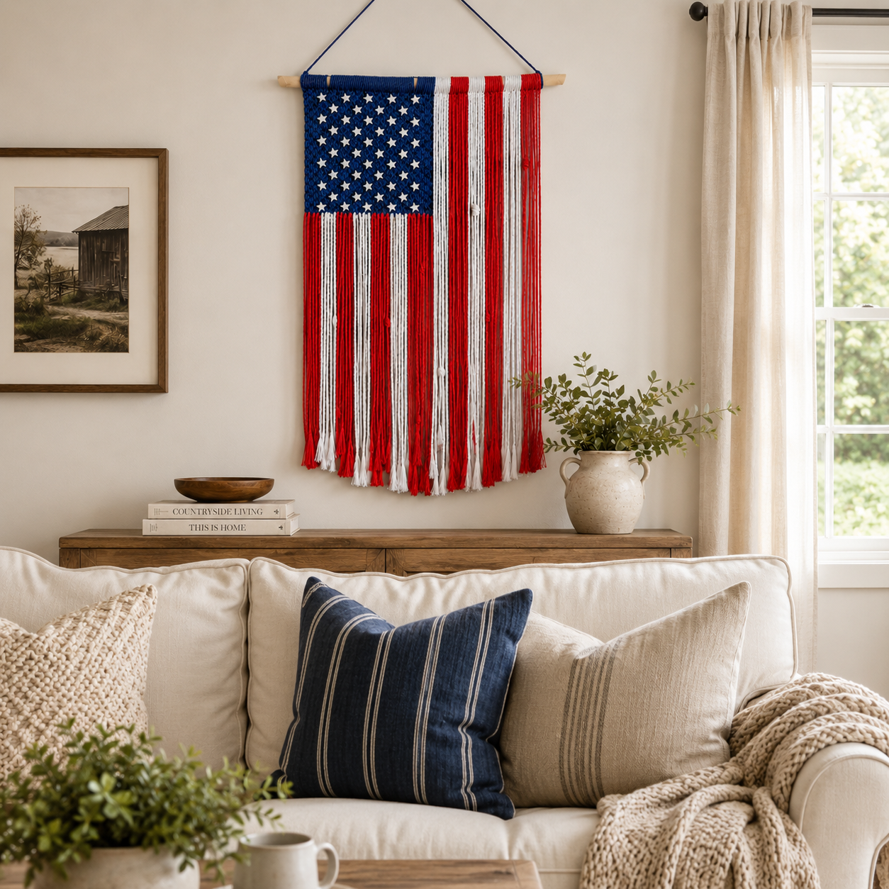 Patriotic American Flag Wall Hanging Decor